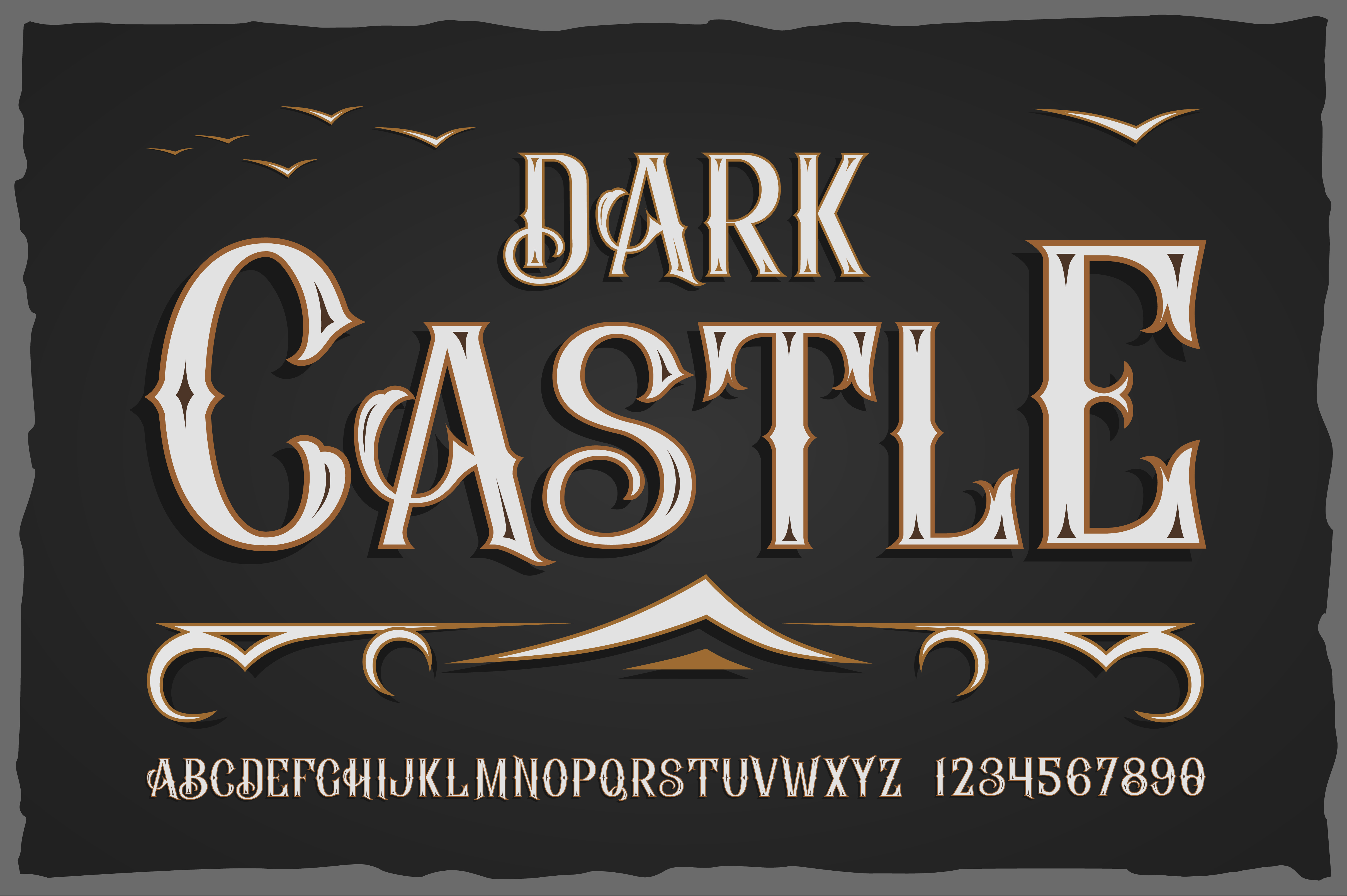 Beispiel einer Dark Castle-Schriftart